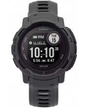 Смарт часовник Garmin - Instinct 2 Solar, 45mm, графит/черен -1